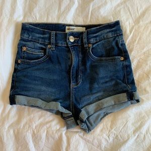 Dark blue jean shorts